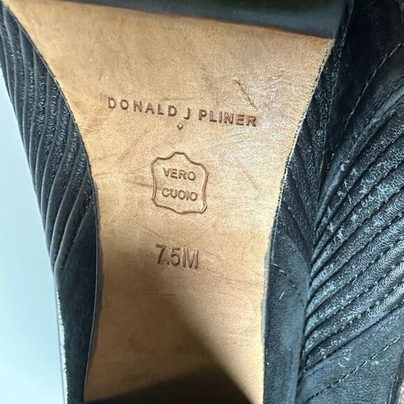 Donald Pliner Hudson Heeled Chelsea Ankle Boot Black Leather‎ Women's 7.5 - Picture 12 of 14